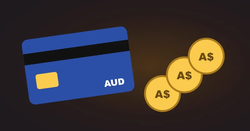 Viva96 Casino deposits and withdrawals Viva96 Casino payments in AUD illustrated with a bank card and gold coins